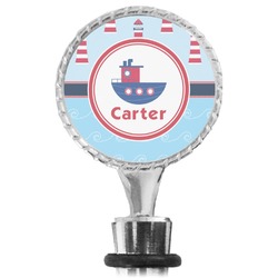 Light House & Waves Wine Bottle Stopper (Personalized)