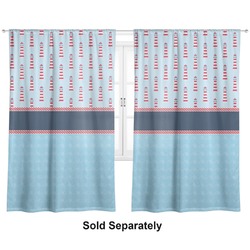 Light House & Waves Curtain Panel - Custom Size