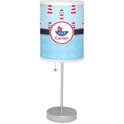 Light House & Waves 7" Drum Lamp with Shade Polyester (Personalized)