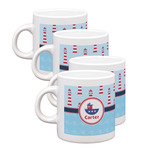 Light House & Waves Single Shot Espresso Cups - Set of 4 (Personalized)