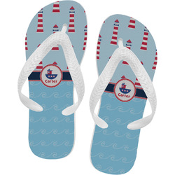 Light House & Waves Flip Flops - XSmall (Personalized)