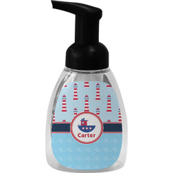 Light House & Waves Foam Soap Bottle - Black (Personalized)