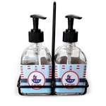 Light House & Waves Glass Soap & Lotion Bottle Set (Personalized)