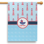 Light House & Waves 28" House Flag - Single Sided (Personalized)