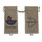 Light House & Waves Large Burlap Gift Bags - Front & Back