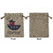 Light House & Waves Medium Burlap Gift Bag - Front Approval