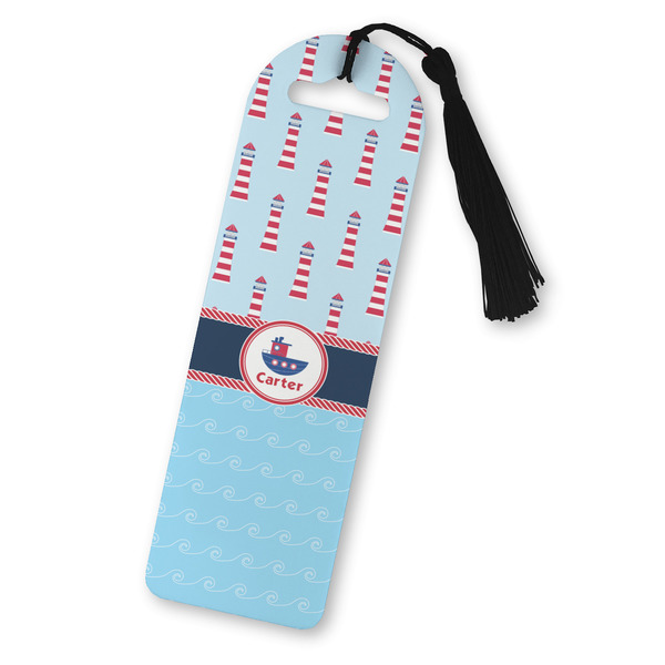 Custom Light House & Waves Plastic Bookmark (Personalized)