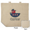 Light House & Waves Reusable Cotton Grocery Bag - Front & Back View