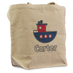 Light House & Waves Reusable Cotton Grocery Bag (Personalized)