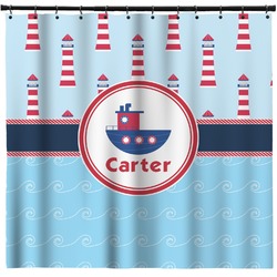 Light House & Waves Shower Curtain - 71" x 74" (Personalized)