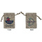 Light House & Waves Small Burlap Gift Bag - Front and Back