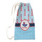 Light House & Waves Small Laundry Bag - Front View