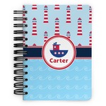 Light House & Waves Spiral Notebook - 5x7 w/ Name or Text