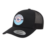 Light House & Waves Trucker Hat - Black (Personalized)