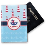 Light House & Waves Vinyl Passport Holder (Personalized)