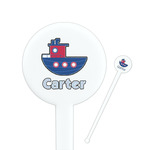 Light House & Waves Round Plastic Stir Sticks (Personalized)