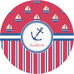 Sail Boats & Stripes Multipurpose Round Labels - 1" (Personalized)