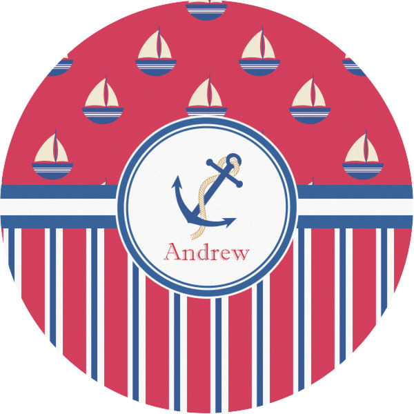 Custom Sail Boats & Stripes Multipurpose Round Labels - 1" (Personalized)