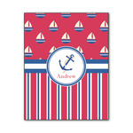 Sail Boats & Stripes Wood Print - 11x14 (Personalized)