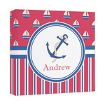 Sail Boats & Stripes Canvas Print - 12x12 (Personalized)