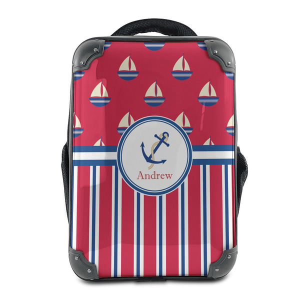 Custom Sail Boats & Stripes 15" Hard Shell Backpack (Personalized)