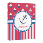 Sail Boats & Stripes Canvas Print - 16x20 (Personalized)