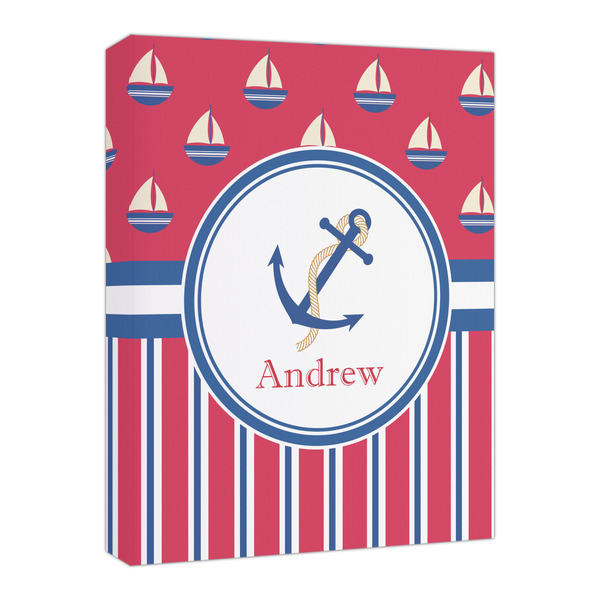 Custom Sail Boats & Stripes Canvas Print - 16x20 (Personalized)