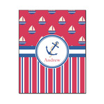 Sail Boats & Stripes Wood Print - 16x20 (Personalized)