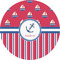 Sail Boats & Stripes 2" Multipurpose Round Labels - Single Sticker