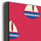 Sail Boats & Stripes 20x30 Wood Print - Closeup