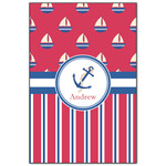 Sail Boats & Stripes Wood Print - 20x30 (Personalized)