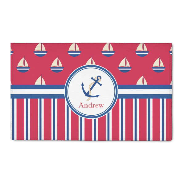 Custom Sail Boats & Stripes 3' x 5' Patio Rug (Personalized)