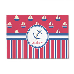 Sail Boats & Stripes 4' x 6' Indoor Area Rug (Personalized)
