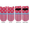 Sail Boats & Stripes Adult Ankle Socks - Double Pair - Front and Back - Apvl