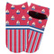 Sail Boats & Stripes Adult Ankle Socks - Single Pair - Front and Back