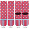 Sail Boats & Stripes Adult Crew Socks - Double Pair - Front and Back - Apvl