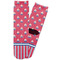 Sail Boats & Stripes Adult Crew Socks - Single Pair - Front and Back