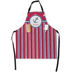 Sail Boats & Stripes Apron With Pockets w/ Name or Text