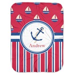 Sail Boats & Stripes Baby Swaddling Blanket (Personalized)