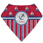 Sail Boats & Stripes Bandana Bib (Personalized)