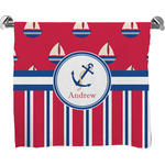 Sail Boats & Stripes Bath Towel (Personalized)