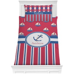 Sail Boats & Stripes Comforter Set - Twin XL (Personalized)