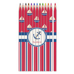 Sail Boats & Stripes Colored Pencils (Personalized)