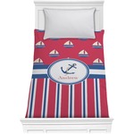 Sail Boats & Stripes Comforter - Twin (Personalized)