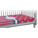 Sail Boats & Stripes Crib Fitted Sheet (Personalized)