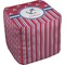 Sail Boats & Stripes Cube Poof Ottoman (Top)