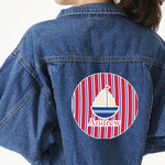 Sail Boats & Stripes Large Custom Shape Patch - 2XL (Personalized)