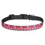 Sail Boats & Stripes Dog Collar - Medium (Personalized)