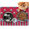 Sail Boats & Stripes Dog Food Mat - Small LIFESTYLE