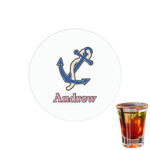 Sail Boats & Stripes Printed Drink Topper - 1.5" (Personalized)